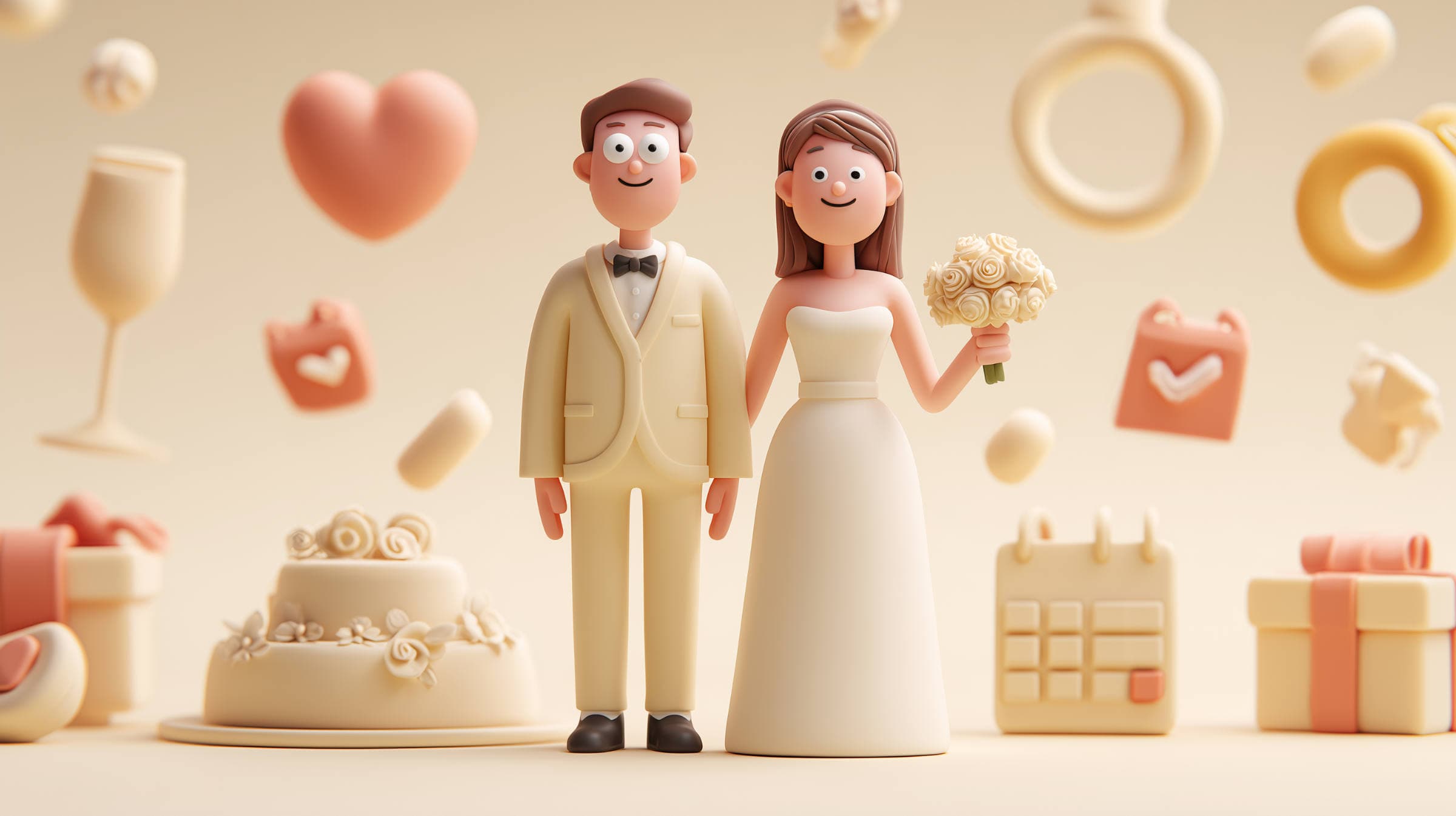 Wedding planning chaos to calm illustration